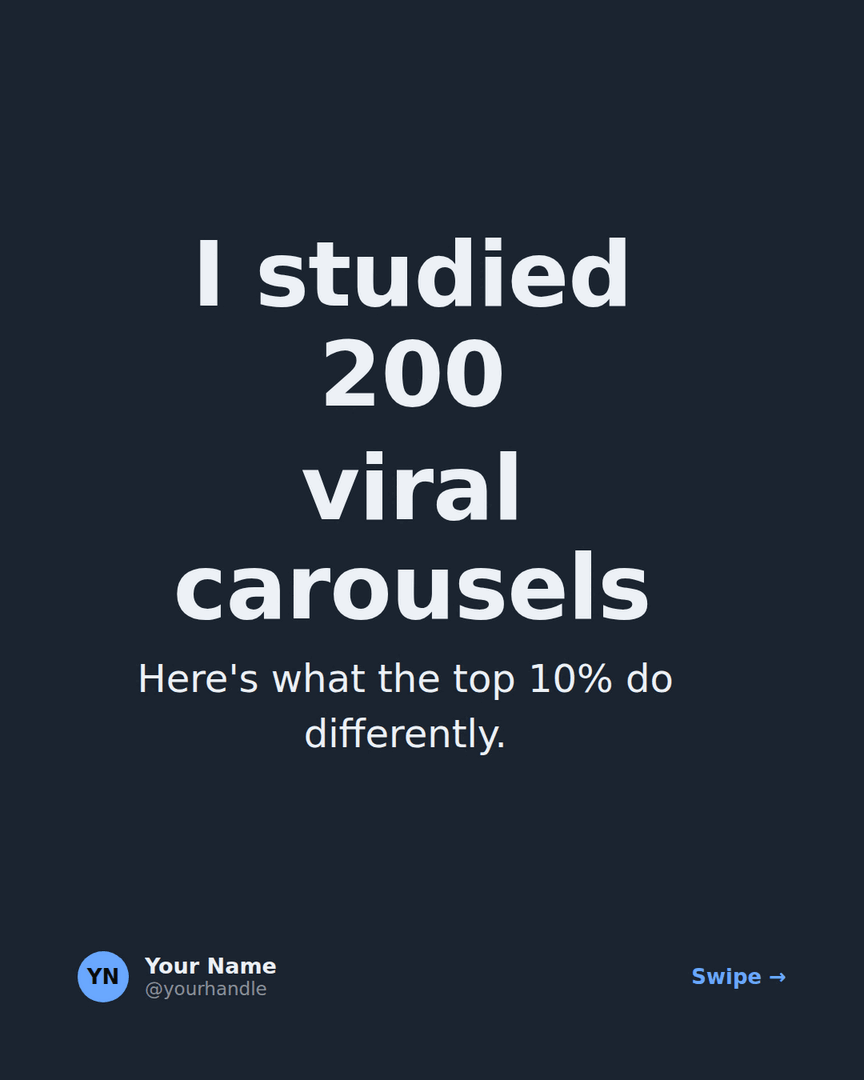 The data drop LinkedIn carousel template cover