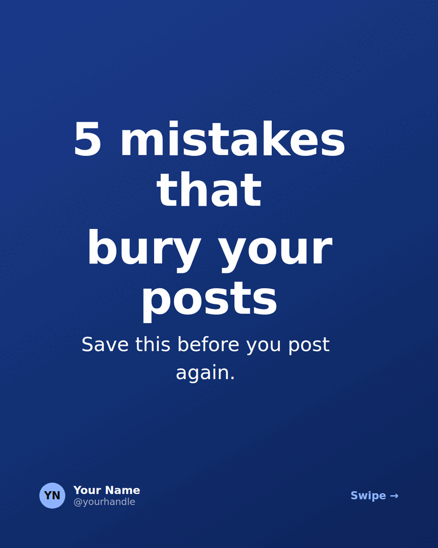 The listicle LinkedIn carousel template cover